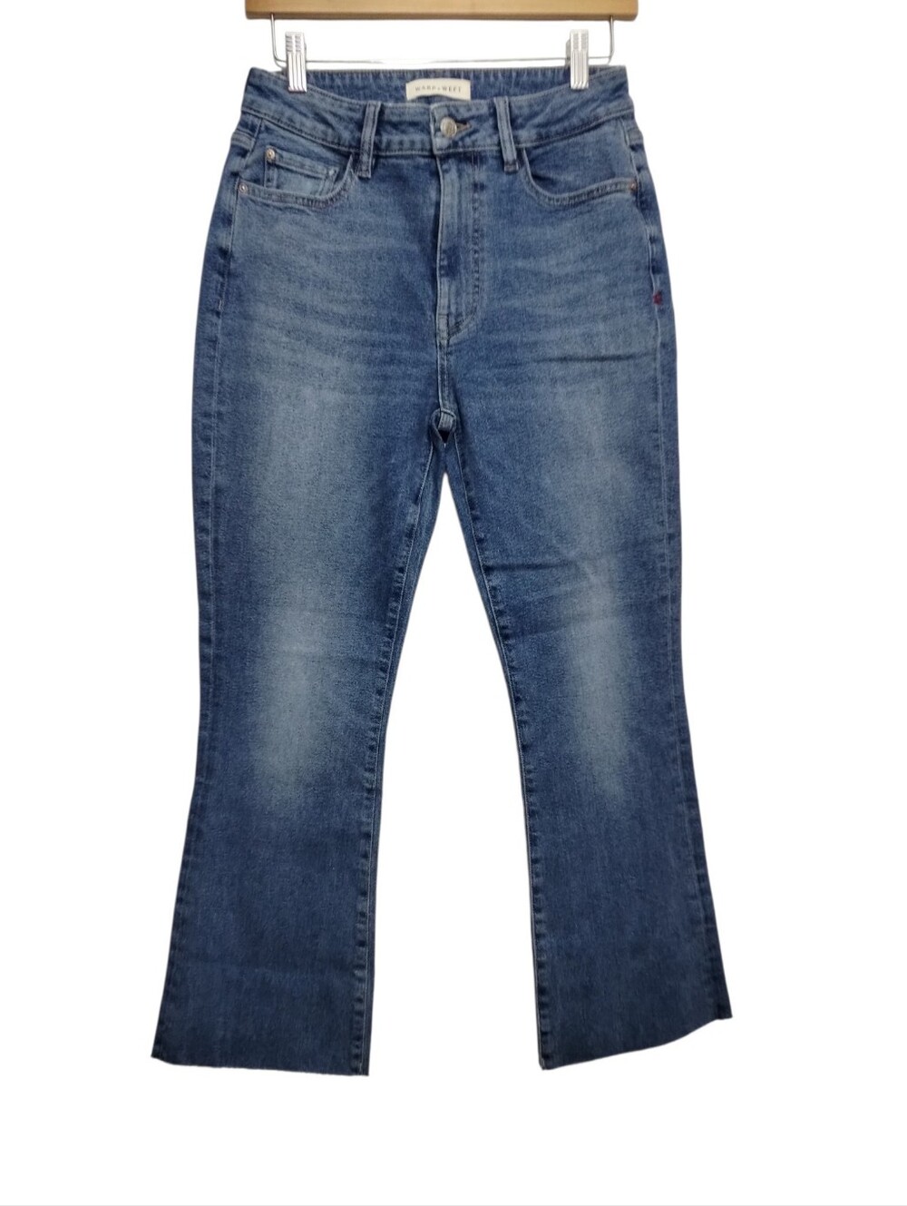 Warp+ Weft Nao High-Rise Cropped BootCut Jeans Women's 2/26 Stretch Denim Pants
